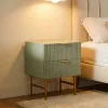 American-style light luxury solid wood bedside table, French-style living room storage cabinet, bedroom storage cabinet, bedside cabinet, MDF solid wood combination, detachable and assemblable Item Picture